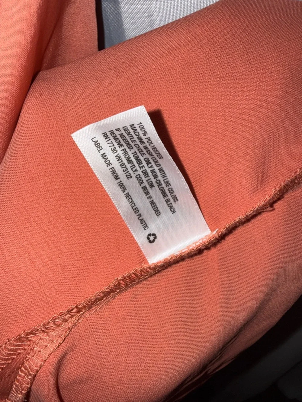 a new day Coral Slip Midi Dress with V-Neck